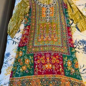 Colorful Bohemian Style Desi Kurti Dress